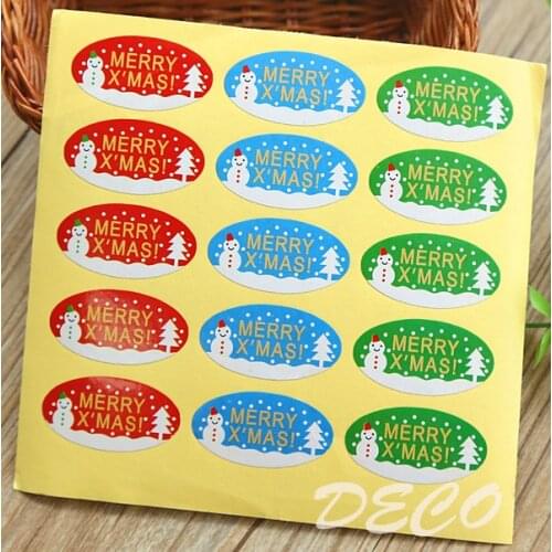 100pcs/lot Kawaii Christmas series seal stickers"MERRY CHRISTMAS" sticker for gift packaging label(ss-a829)