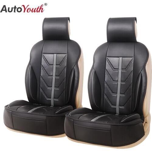 2020 New 1PCS/2PCS Car Seat Cushion PU Leather Car Seat Covers Universal Front seat Protector Cushion Fit Most Sedans Truck SUV