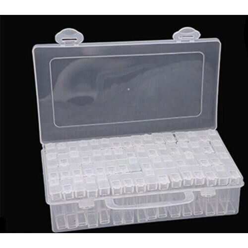 64/28 Bottles Diamond Painting Tools Accessories Storage Box Beads Container Diamond Embroidery Stone Mosaic Convenience Box