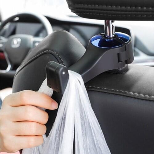 Auto Car Headrest Hooks Multi-function Seat back Hook&Car Phone Mount Holder Fastener Seat Back Hanger Clips for Bag