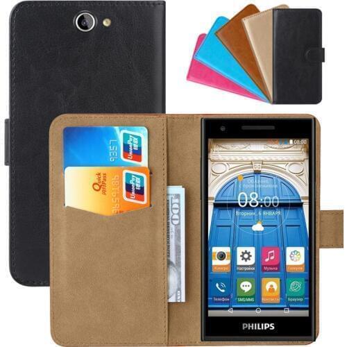 Luxury Wallet Case For Philips S396 PU Leather Retro Flip Cover Magnetic Fashion Cases Strap
