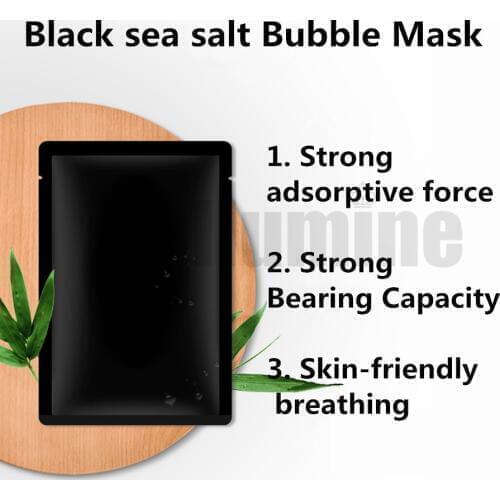 Black Sea Salt Oxygen Bubble Mask Deep Cleansing Water Replenishing Moisturizing Oil Control Shrink Pore Mask Sheet