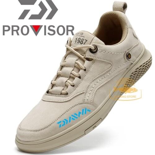 DAIWA Fishing ShoesMen Breathable Lace Up Comfortable Casual Outdoor Sneakers Fishing Shoes Travel Camping Breathable Shoes