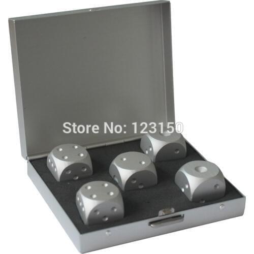 DC-171 Aluminum Dice Set , 5pcs/lot with box, Free Shipping