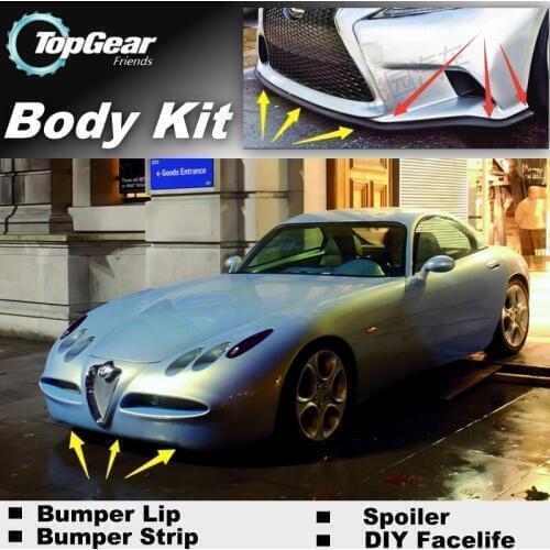 Bumper Lip Deflector Lips For Alfa Romeo Nuvola AR Front Spoiler Skirt For TOPGEAR Friends Car Tuning / Body Kit / Strip