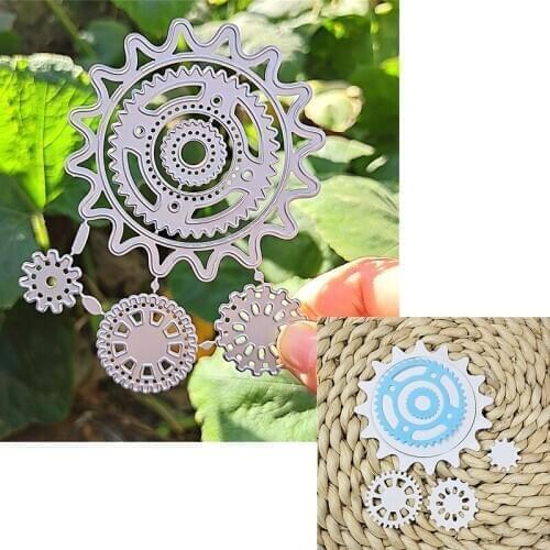 Suitable for metal cutting die and DIY scrapbook greeting card album making 3D creative gear mold 2020 NEW
