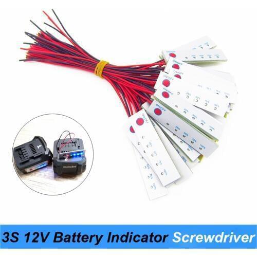 2S 3S 4S 5S 6S 8.4V 12.6V 16.8V 21V 24V 12V Lithium Battery Capacity Indicator for Screwdriver Battery Capacity Tester Display