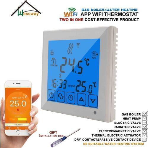 Linkage Controller Weekly Programmable 2 in 1 dry contact radiator thermostat boiler WIFI touch screen