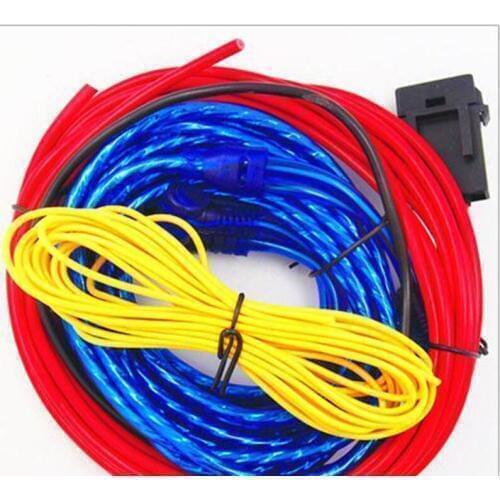 Power line Auto modified stereo wire 4m Car amplifier sets of lines subwoofer line