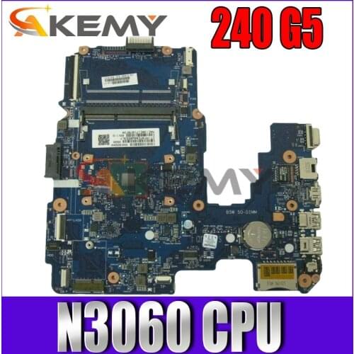 Akemy 860460-001 Mainboard For HP 240 G5 Laptop Motherboard N3060 6050A2823301 860460-501 860460-601 Tested Working