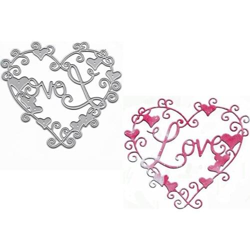 Love Metal Cutting Dies Scrapbook Card Making Supplies Slimline Die Embossing Folder Clear Stamps Photo Album Molde Stencils