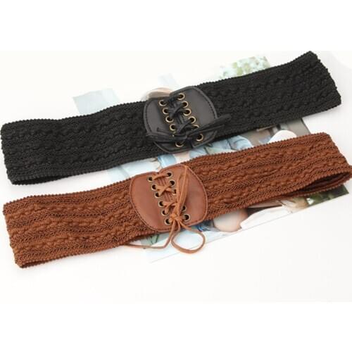 Fashion Belt For Women Girdle Wide Elastic Leather Cummerbunds Women Waistband Belts Wedding Party Gift Accessories