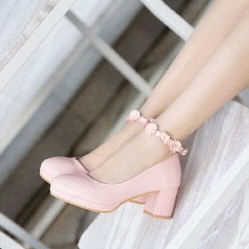 Fashion! Student Party Shoes High-heeled Flowers Shoes Size 30-36 for bigger girl Kid Heeled Leather Shoes Flower Girls Shoes