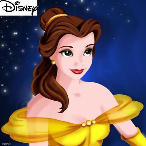 Mosaic Picture Embroidery 5D DIY Diamond Painting Disney Princess Bella Painting Cube Decorate Rhinestones Gifts