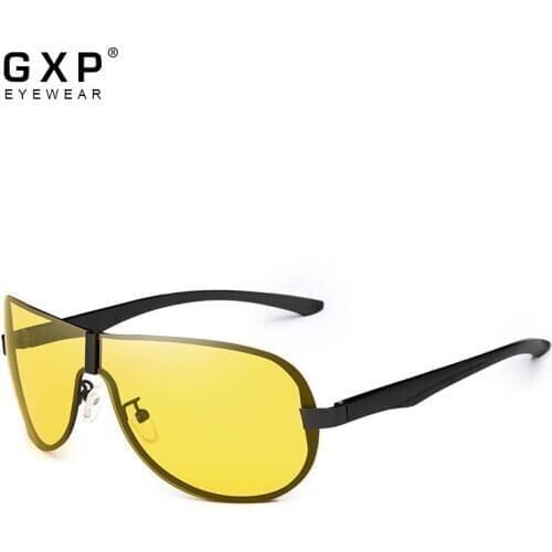 GXP 2020 Polarized Anti-Glare Night Vision Night Driving Alloy Goggles Light Glasses Driver Fashion Sunglasses