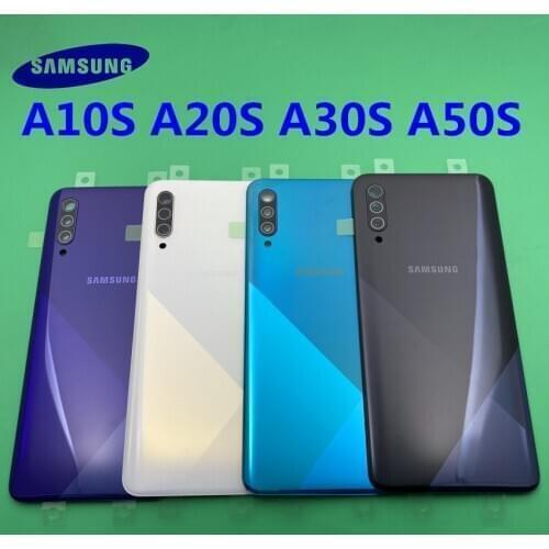 Original SAMSUNG Galaxy A10S A20S A30S A50S A11 Back Battery Cover Rear Door Housing Glass Panel with camera Replacement Part