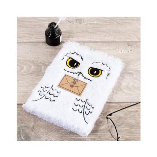 Harries Hedwig Owl Plush A5 Notebook with a Potters notepad diary Cute Toys Birthday Christmas Adults Kids Gift
