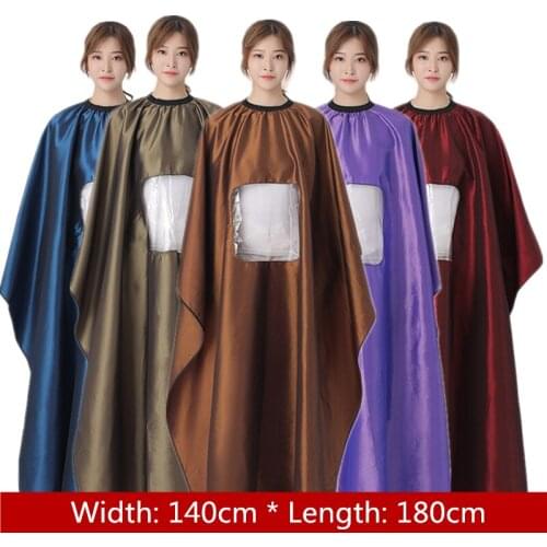 Salon Professional Waterproof Haircut Cape With Visible Window Dye Hair Perm Styling Robe Barber Shop Hairdressing Apron Cape