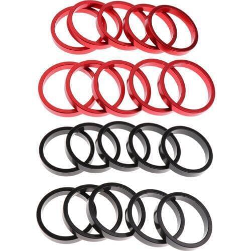 10Pcs Bike Headset Spacer Aluminium Alloy Bicycle Stem Headset Spacer fit 1/8-Inch Stem