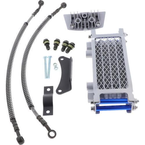 Engine Oil Cooler Cooling Radiator & CNC Plate cooling for 125cc 140cc Pit Bike