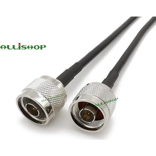 RG58 Low Loss RF Coaxial Cable RF Cable N male to N male Connector for Cell Phone Booster Antenna, Indoor Or Outdoor Antennas