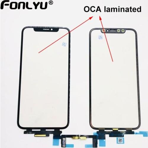 Original LCD Touch Panel Digitizer Sensor Glass with OCA Film Glue Together For iPhone 12 11 pro X XR XS max Screen Glass Repair