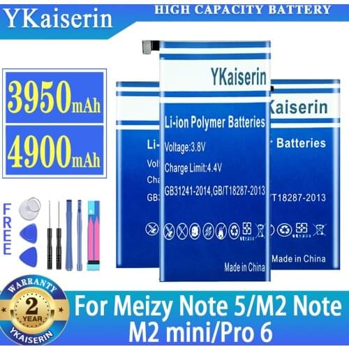 YKaiserin Meizu PRO 6 Phone Batteries