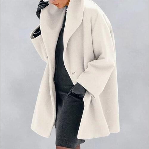 Winter Women Wool Blends Coat Solid Long Sleeve Hooded Classic Outerwear Plus Size 5xl Streetwear Female Clothes Trench Jackets