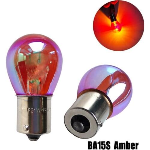 1Pc 12V Car Turn Singal light Reverse Lamp15D/BA15S/BAU15S 1156 1157 5W Silver Fox Chrome Plated Mirror Invisible Bulbs BAY