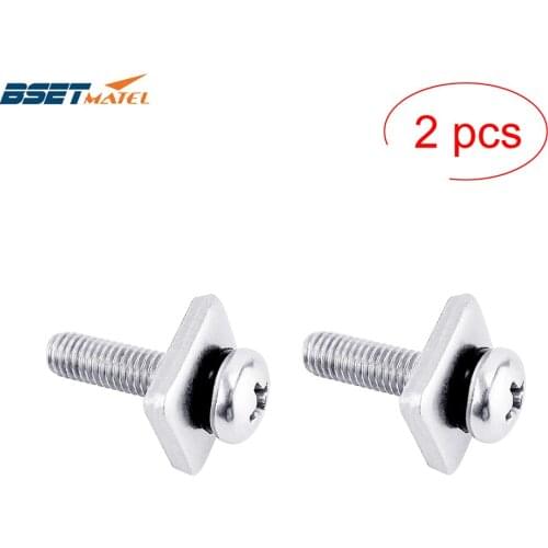 2PCS Stainless Steel 316 Boat Surfboard Fin Screw & Fin Plate Replacement Kit Longboard Fin Screws Plate Multi Tool Accessories