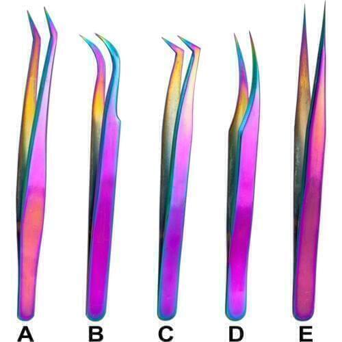 With Paper Card Package Tweezers Nipper Stainless Steel Gold / Colorful Tweezers Repair Tools Wholesale 200pcs/lot
