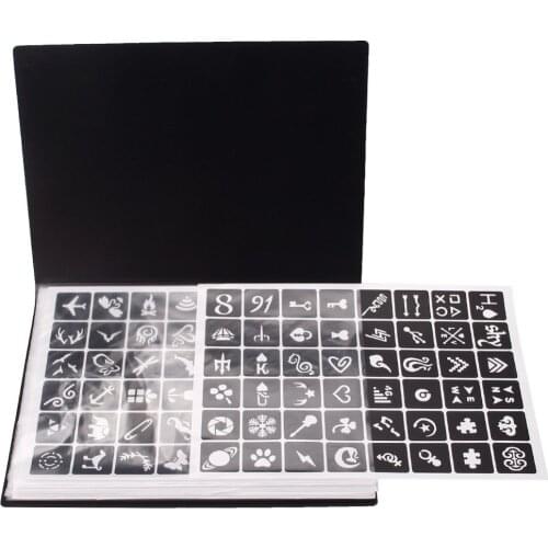 264Maps Professional Waterproof Henna Tattoo Templates Temporary Glitter Airbrush Tattoo Hand Finger Drawing