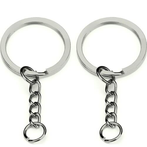 30 Pieces Key Chains With 28mm Open Jump Ring Connector Key Rings for Jewelry Findings Making