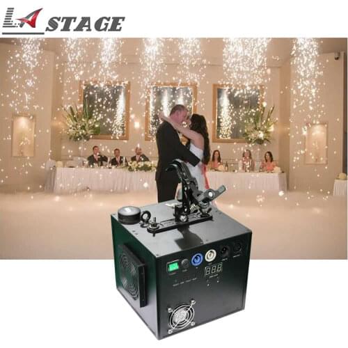 Free Shipping 4pcs/lot Spray Down Waterfall Cold Fireworks Spark Firework Fountain DMX Spark Machine Remote Control With Powder