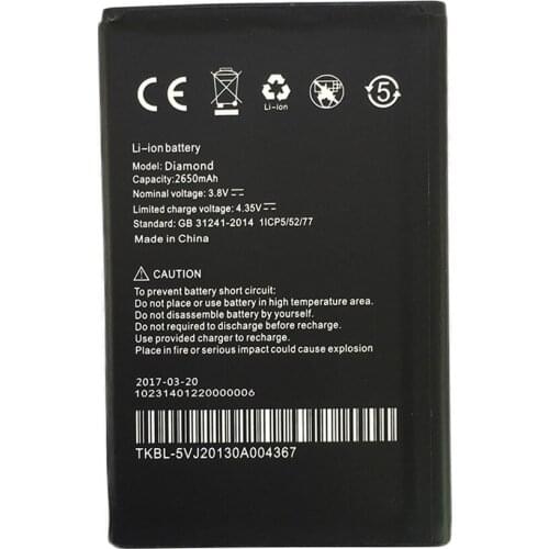 2650mAh Battery for UMI Diamond Batterie Bateria Accumulator