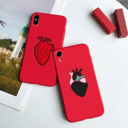 PNL QLF Rapper Phone Case Red Candy Color for iPhone 6 7 8 11 12 s mini pro X XS XR MAX Plus