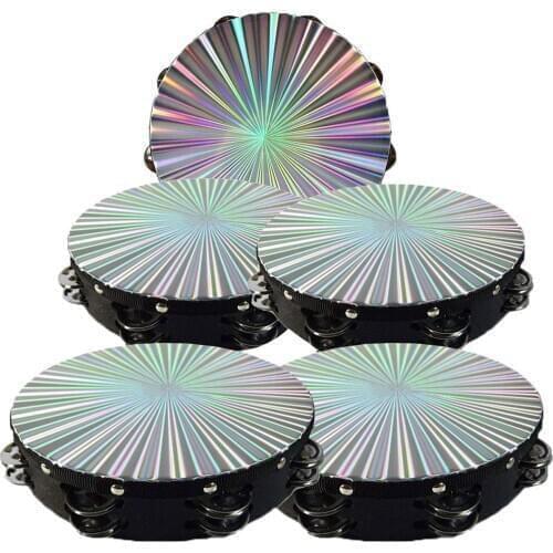 8/10 Inch Tambourine Double Row Metal Jingle Bells Percussion Music Instrument