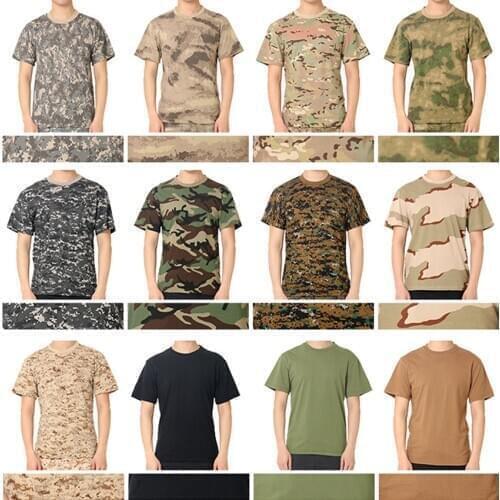 ACU CP Men Summer Military Uniform Short Sleeve T-shirt Tactical Combat Tees Camouflage Airsoft Battle Desert Tops for Male