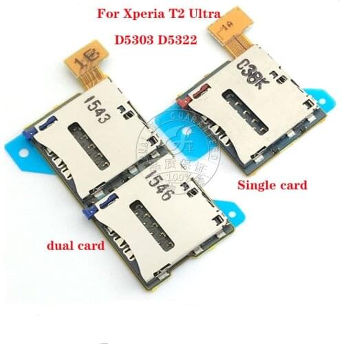 For Sony Xperia T2 Ultra XM50H XM50 D5303 D5302 D5322 Sim card slot flex cable card slot cable