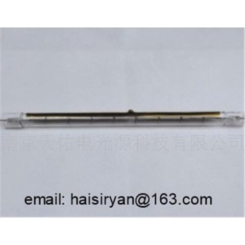 Customized 1000w 350mm medium wave Single tube Electric halogen IR quartz glass heater pipe
