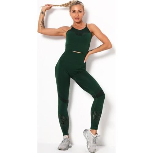 Womens Seamless Yoga Gym Set Long Sleeve Fitness Running Clothing Workout Clothes For Women Sports Suit Sportswear Training Set