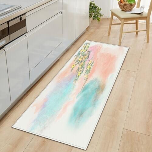 Bathroom Entrance Door Mat Washable Non-slip Kitchen Floor Mats Bedroom Living Room Bedside Area Rugs Absorbent Kitchen Carpet