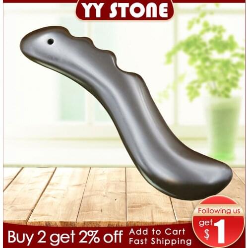 5A grade brown color Si Bin Bian stone facial massage guasha kit beauty plate 100% original