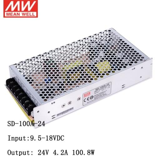 MEAN WELL SD-100A-24 9.5~18V DC to 24V DC 100W DC-DC Converter Switching Power Supply 12V to 24V 4.2A Converter Transformer