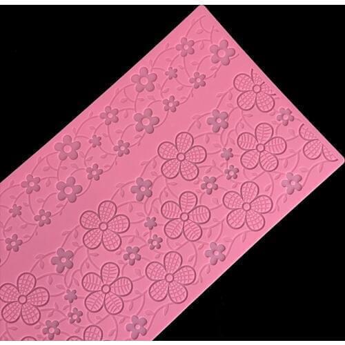 Minsunbak Lace Silicone Mold Mould Sugar Craft Fondant Mat Cake Decorating Baking Tools