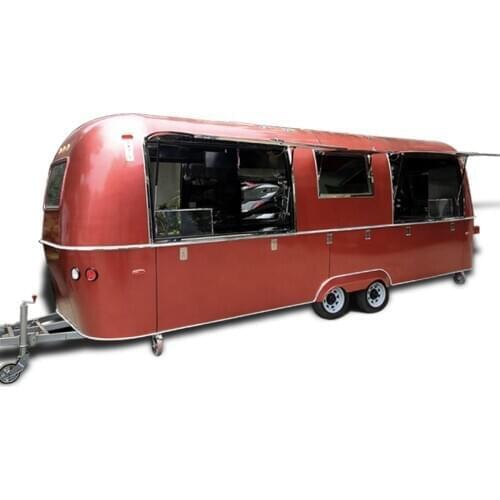 2020 New Stainless Steel Mobile Catering Ice Cream Airstream Food Cart Mobile Food Trailer