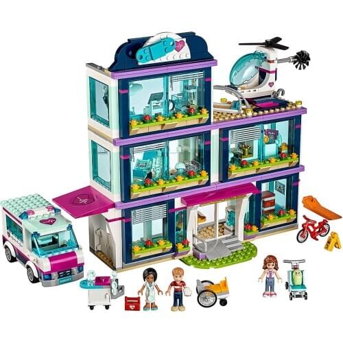 2021 New 932pcs Bricks Thertlake Hospital Compatible Friends Friends Building Blocks Toys Fro Children Girl Gifts Model
