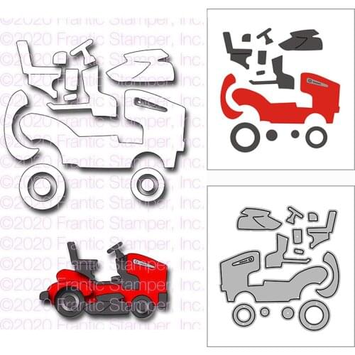 New Riding Mower Vehicle Craft Embossing Mold 2021 Metal Cutting Dies for DIY Decorative Scrapbooking Album Card Making No Stamp