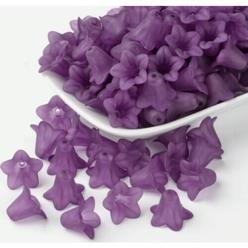 About 770pcs/500 Frosted Transparent Acrylic Flower Beads for jewelry making Bracelet Anklet Decor Accessories 20 Colors 16x12mm