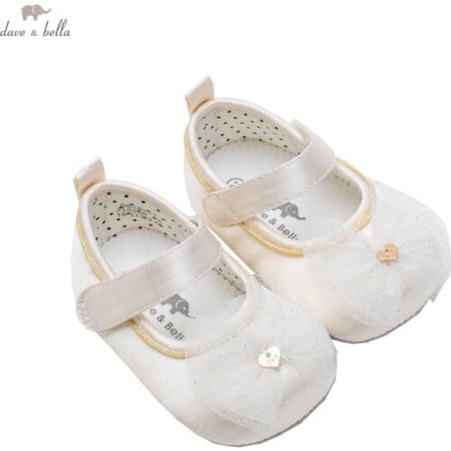 DB18523 Dave Bella autumn baby girls fashion bow first walkers new born cute shoes